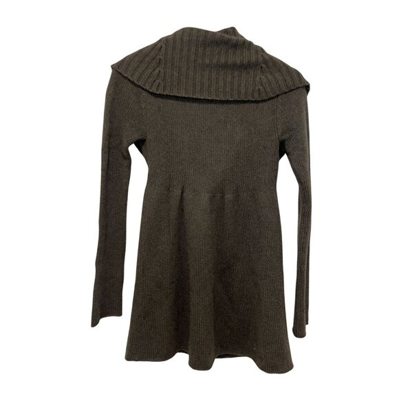 Vince Green Ribbed Knit Alpaca Wool Cashmere Open Front Cardigan Women's XS - Picture 3 of 10